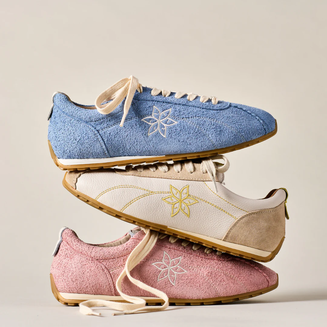 Aurora - Baby Pink Suede Wide Fit Trainers - Image 8