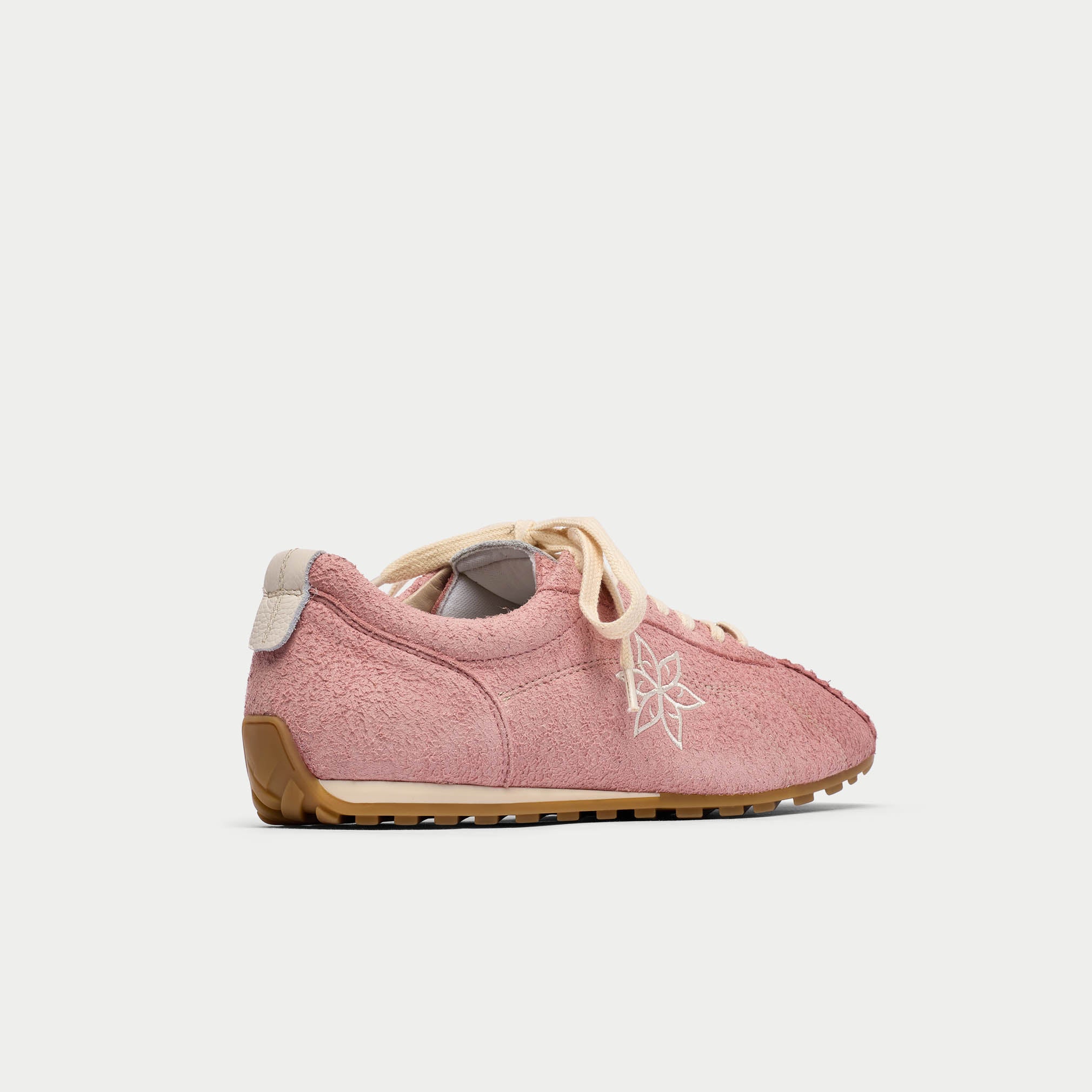 Aurora - Baby Pink Suede Wide Fit Trainers - Image 9