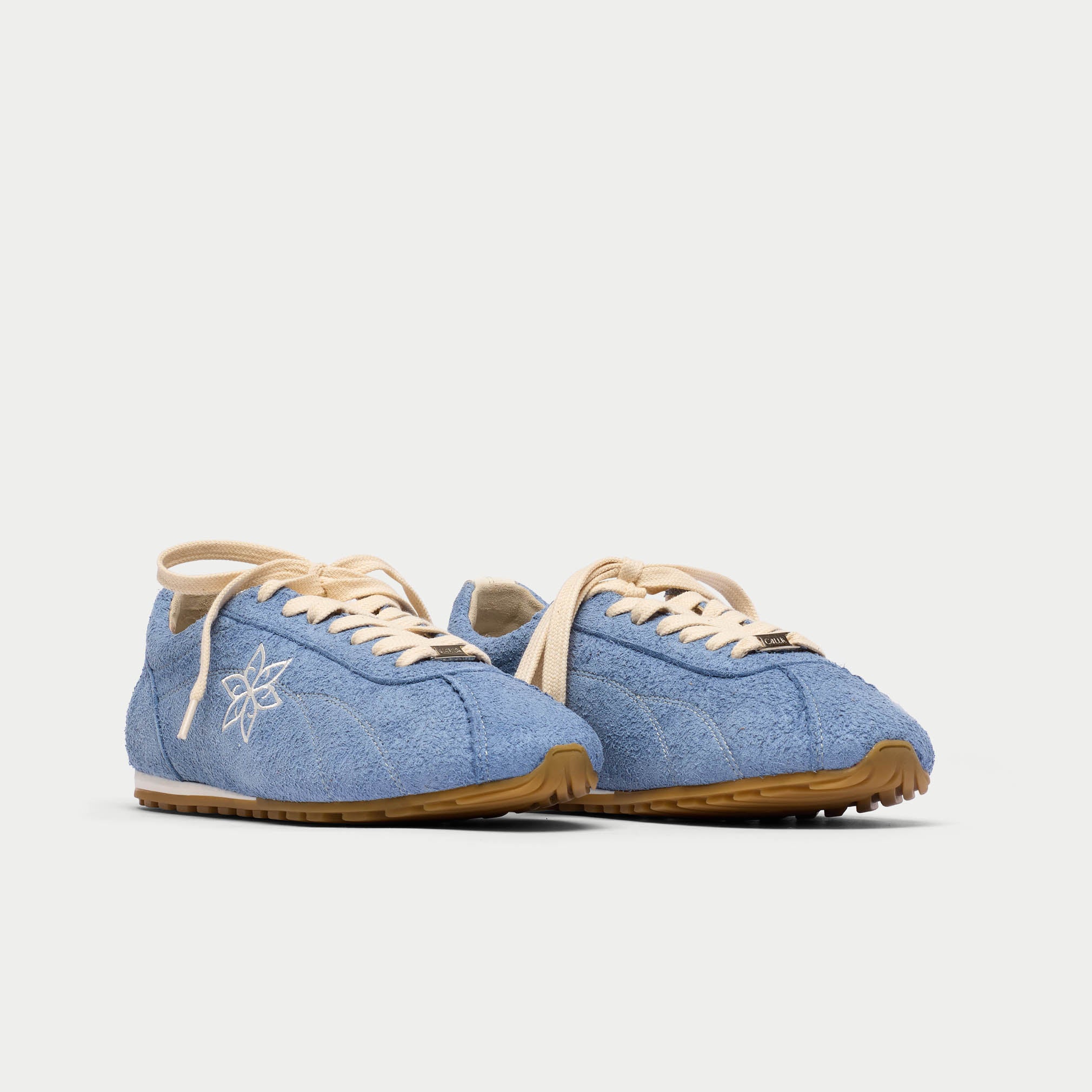 Aurora - Ice Blue Suede Wide Fit Trainers - Image 5