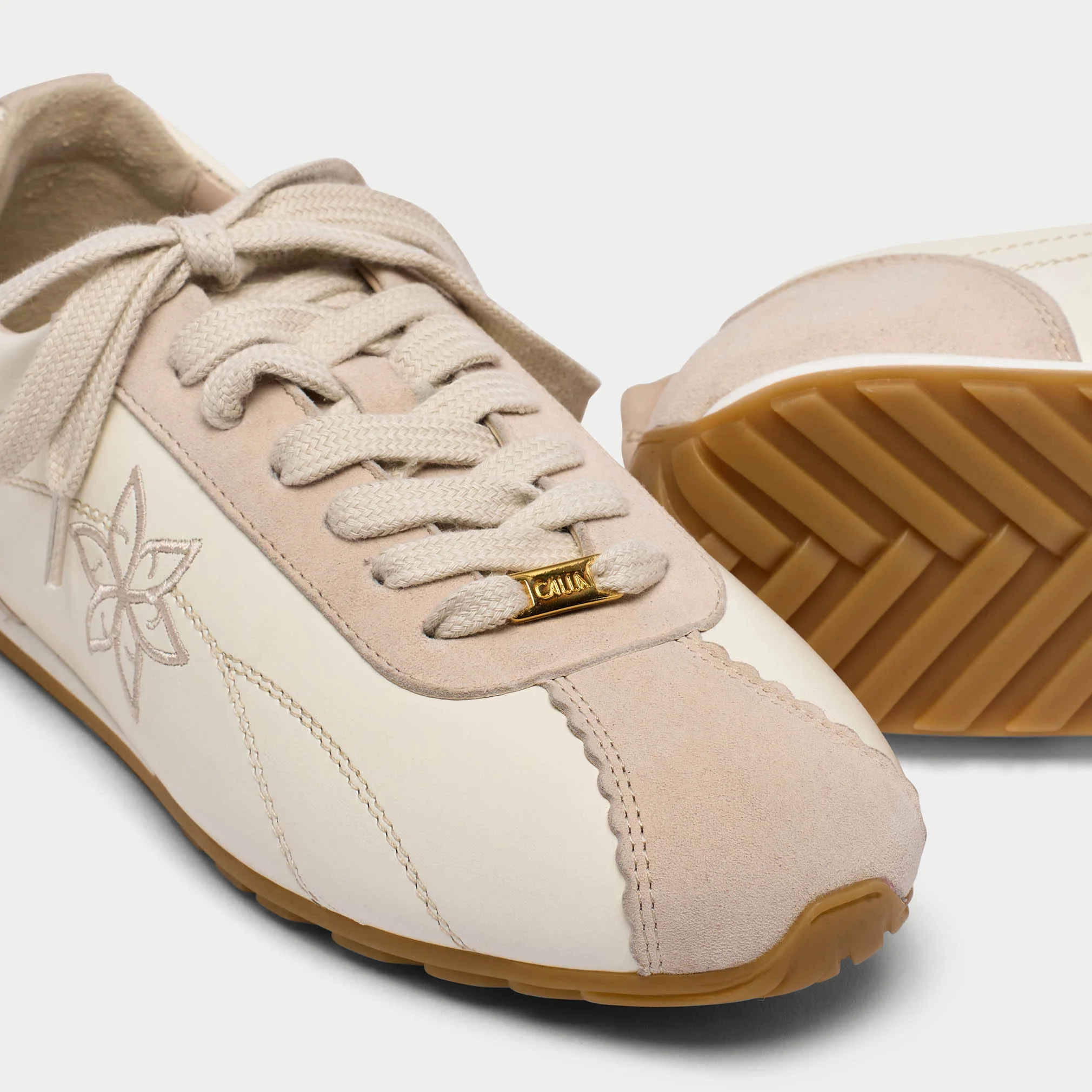 Aurora - Natural Oat Wide Fit Trainers - Image 5