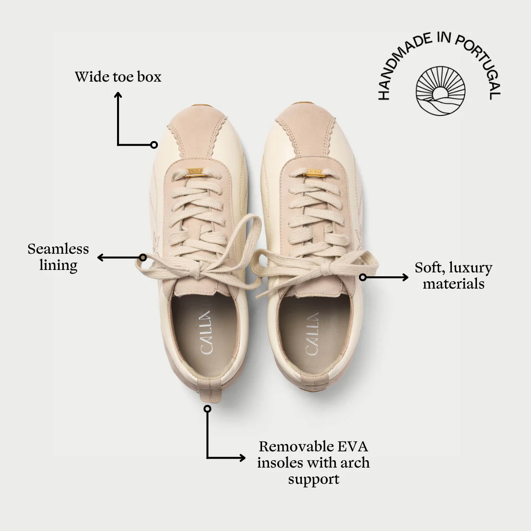 Aurora - Natural Oat Wide Fit Trainers - Image 7