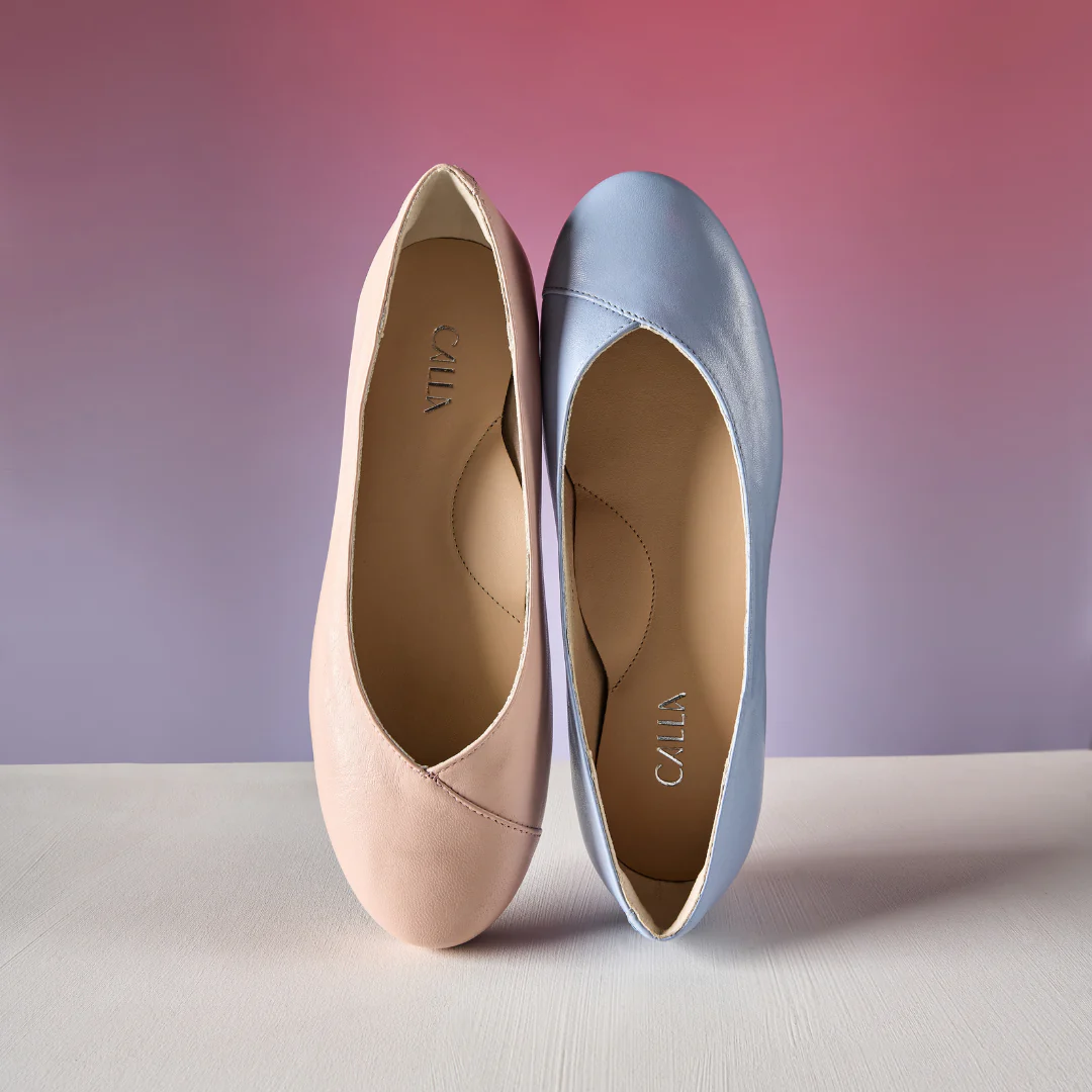 Charlotte - Pale Pink Leather Ballerinas - Image 11