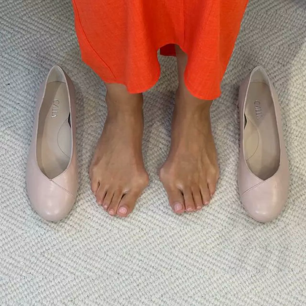 Charlotte - Pale Pink Leather Ballerinas - Image 5