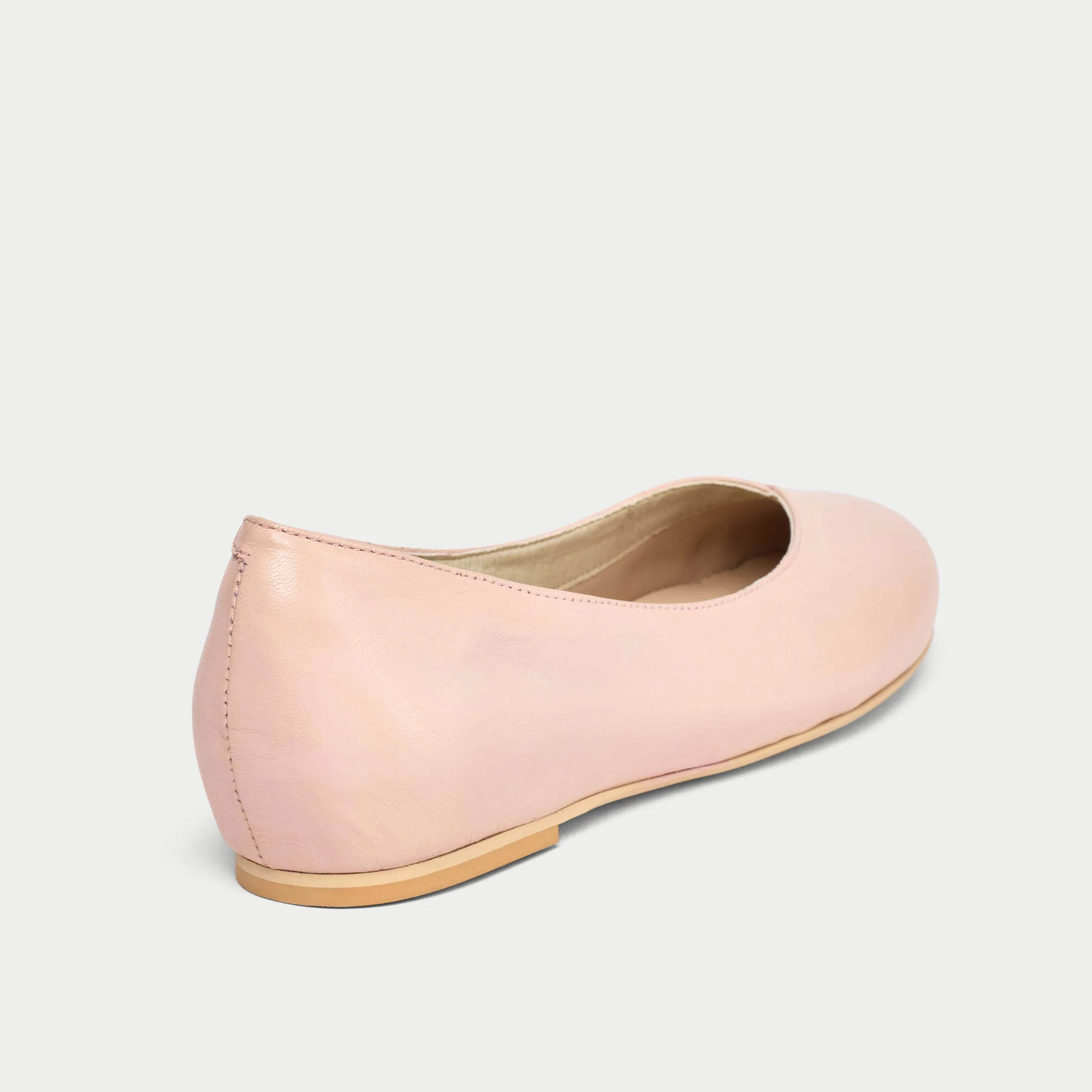 Charlotte - Pale Pink Leather Ballerinas - Image 8