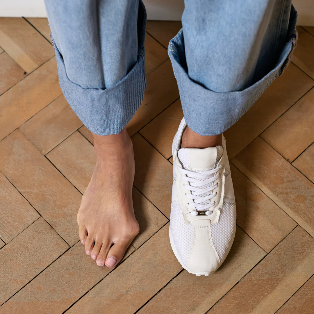 Cosmos - Chunky-Sole White Mesh Wide Fit Trainers - Image 11