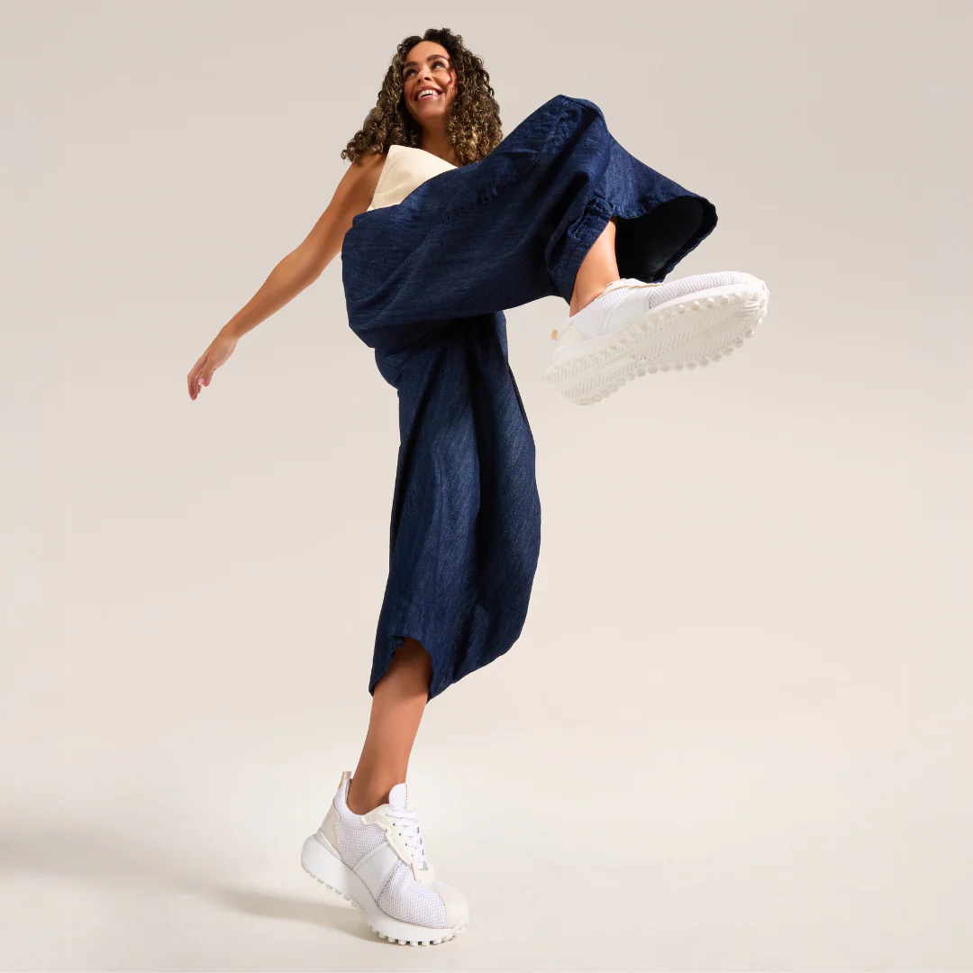 Cosmos - Chunky-Sole White Mesh Wide Fit Trainers - Image 3