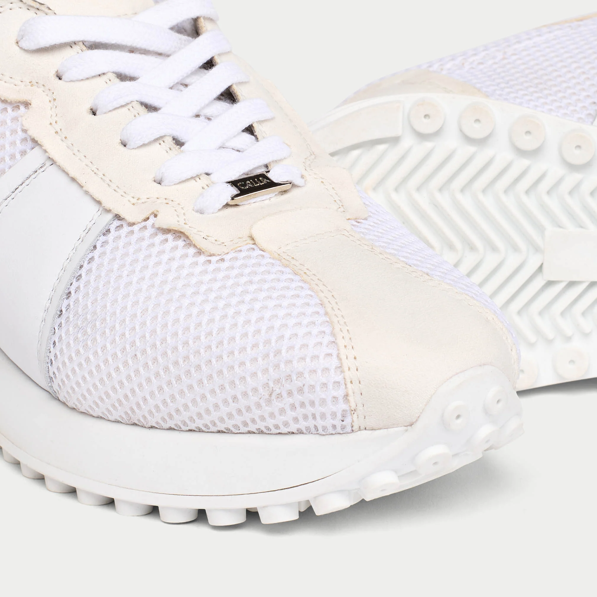 Cosmos - Chunky-Sole White Mesh Wide Fit Trainers - Image 6