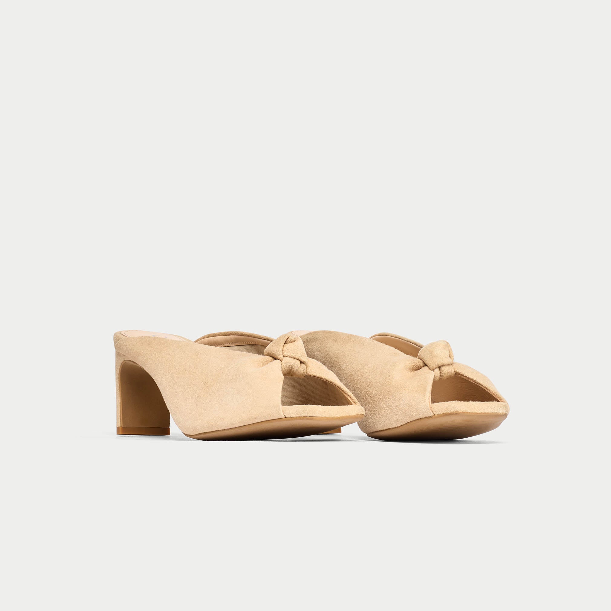 Greta - Taupe Suede Mules - Image 4