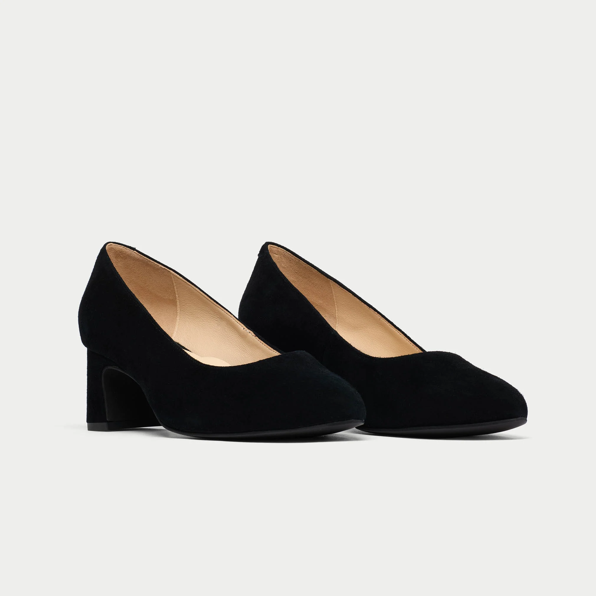 Hallie - Black Suede Courts - Image 2