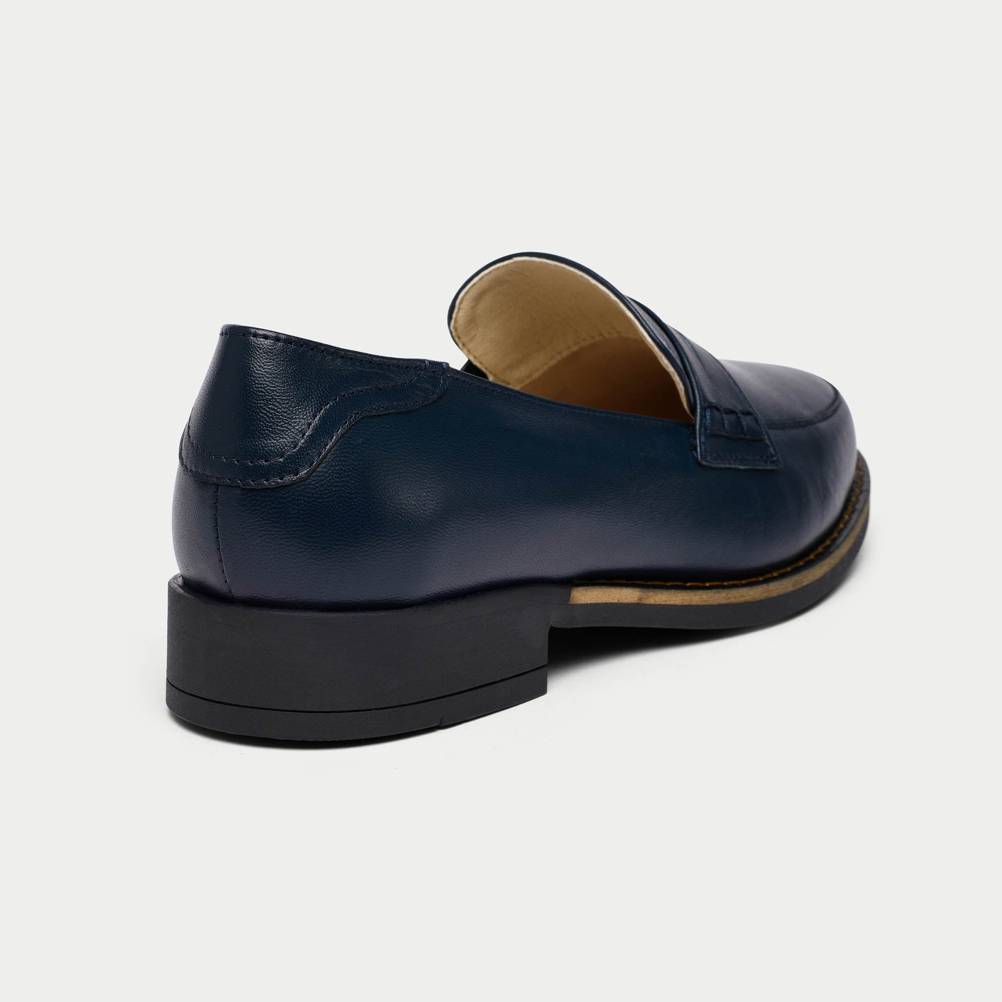 Nadia - Navy Leather Loafers - Image 4