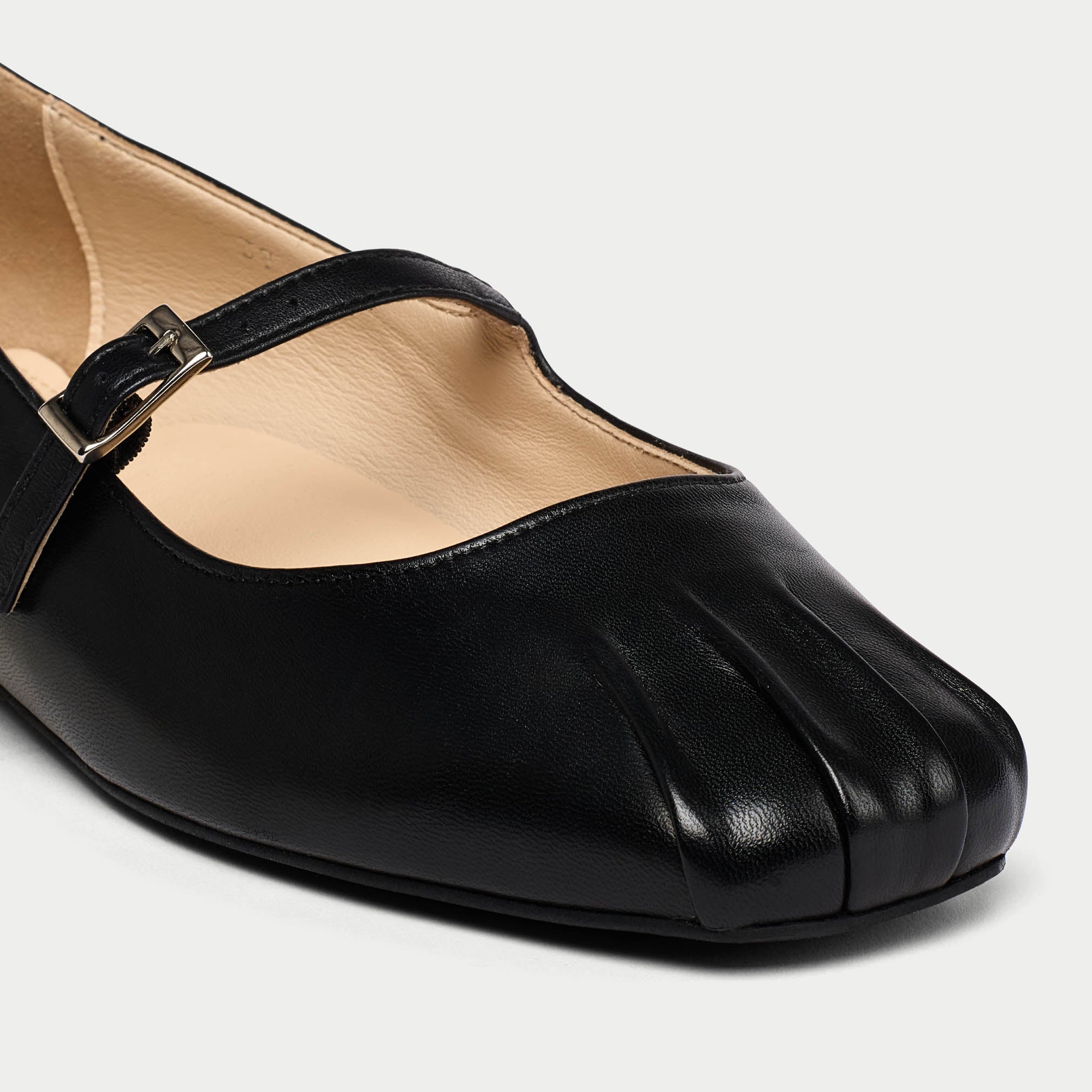 Rosemary - Black Leather Ballerinas - Image 4