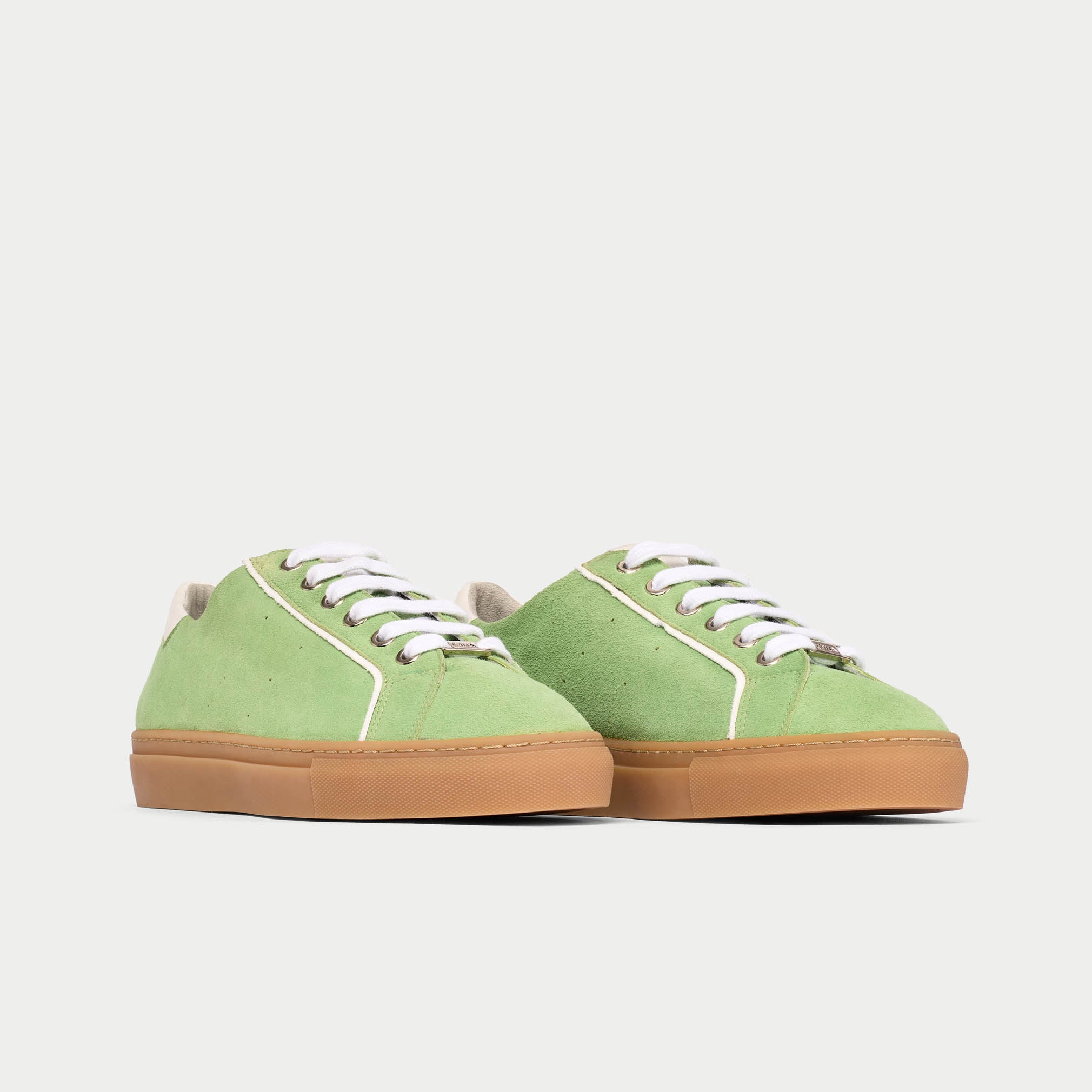 Star - Matcha Suede Wide Fit Trainers - Image 4