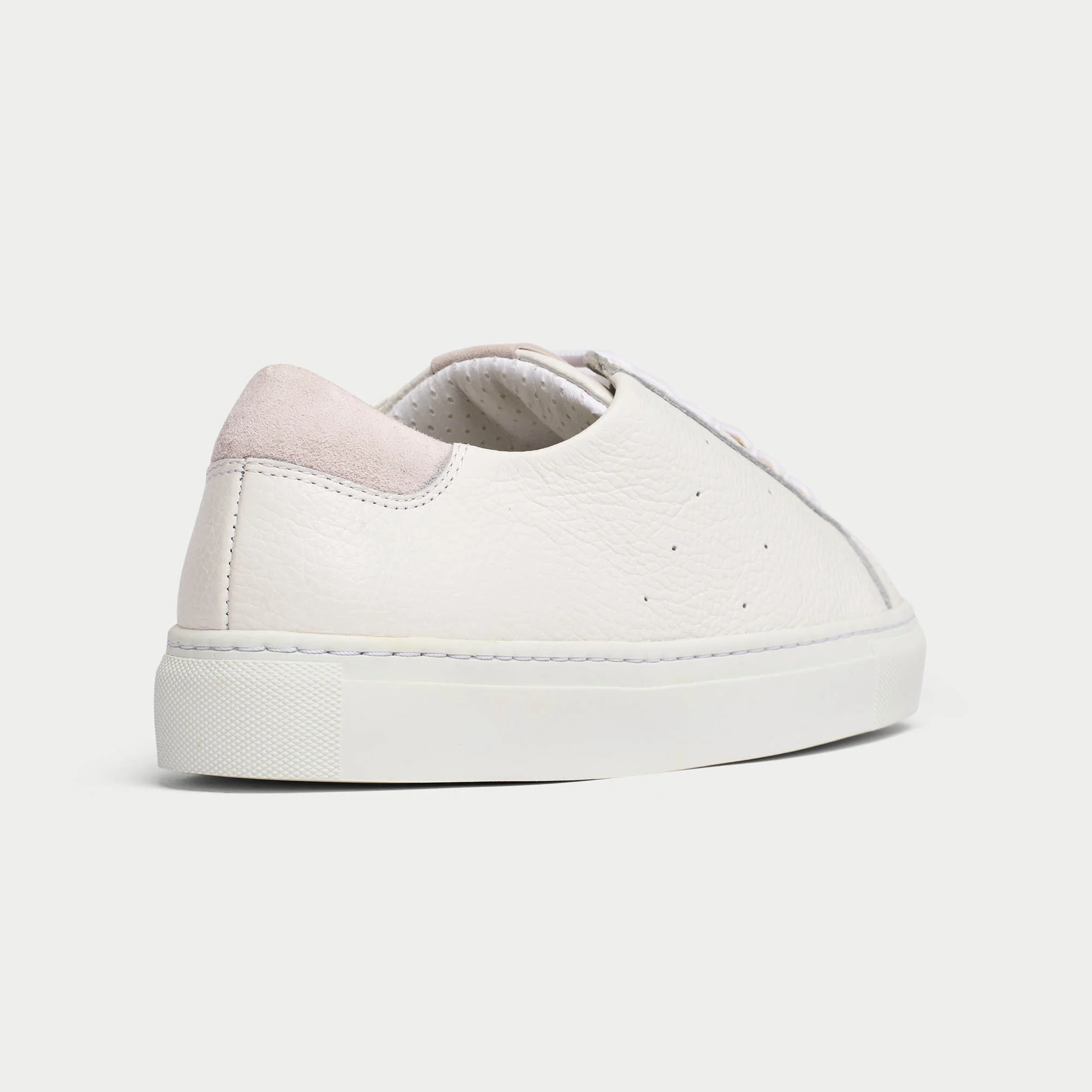 Star - White Grain Leather Wide Fit Trainers - Image 8