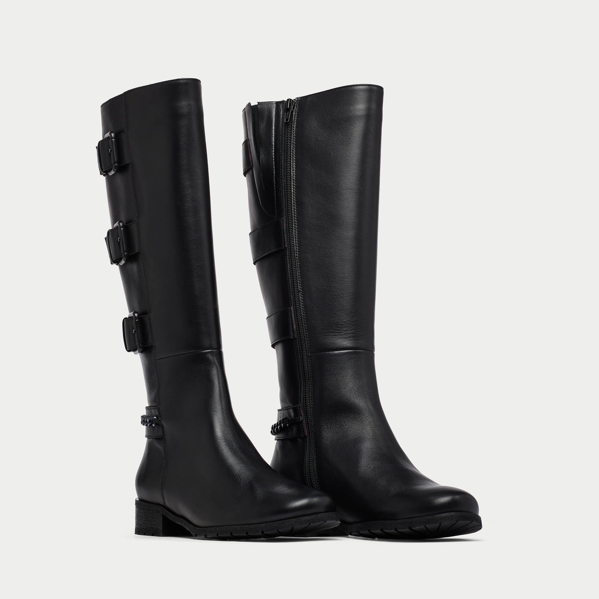 Sylvia - Black Leather Boots - Image 2